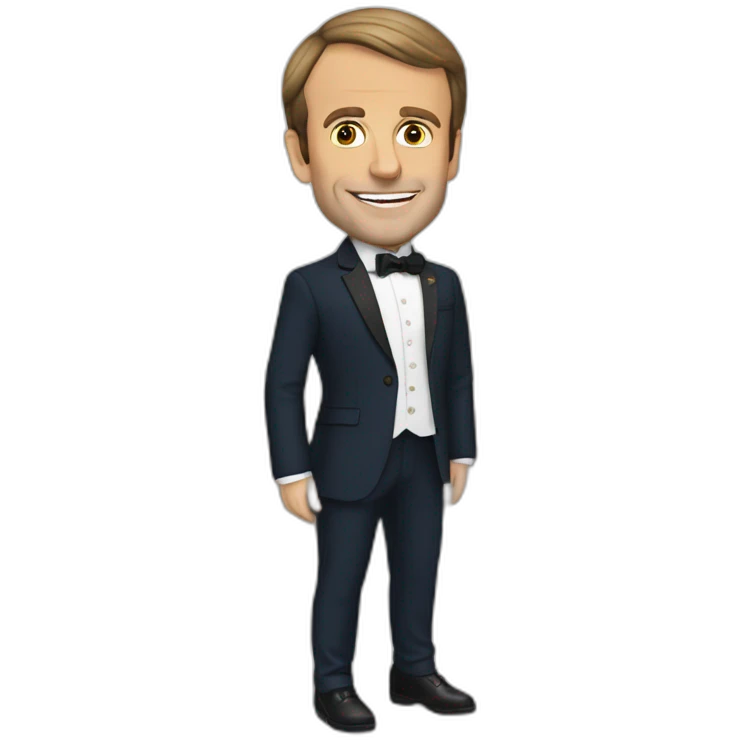 Emmanuel Macron qui lève le majeure emoji
