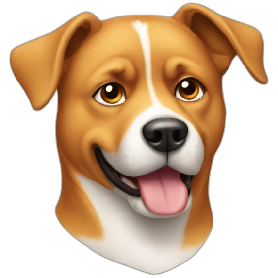 Dog in hot emoji