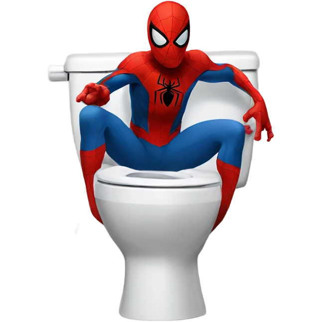 Spider-man in toilet emoji
