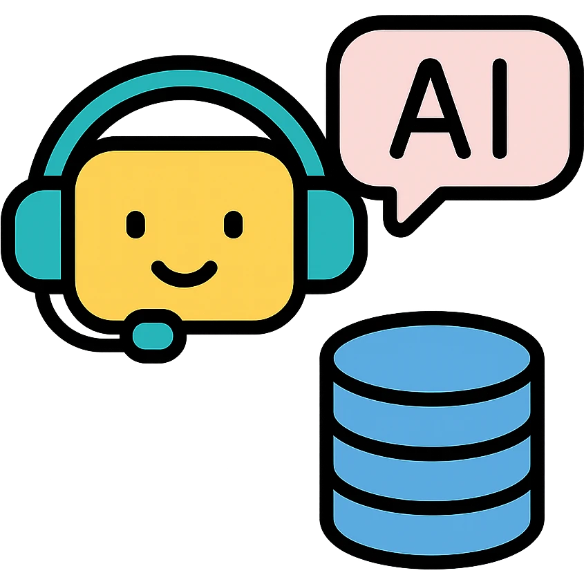 colored icon of an AI agent named NL2Cypher with a speech bubble and database symbol emoji