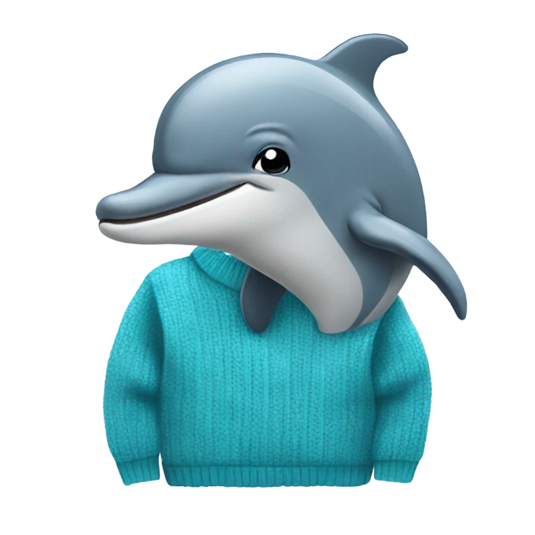 Dolphin in a sweater emoji
