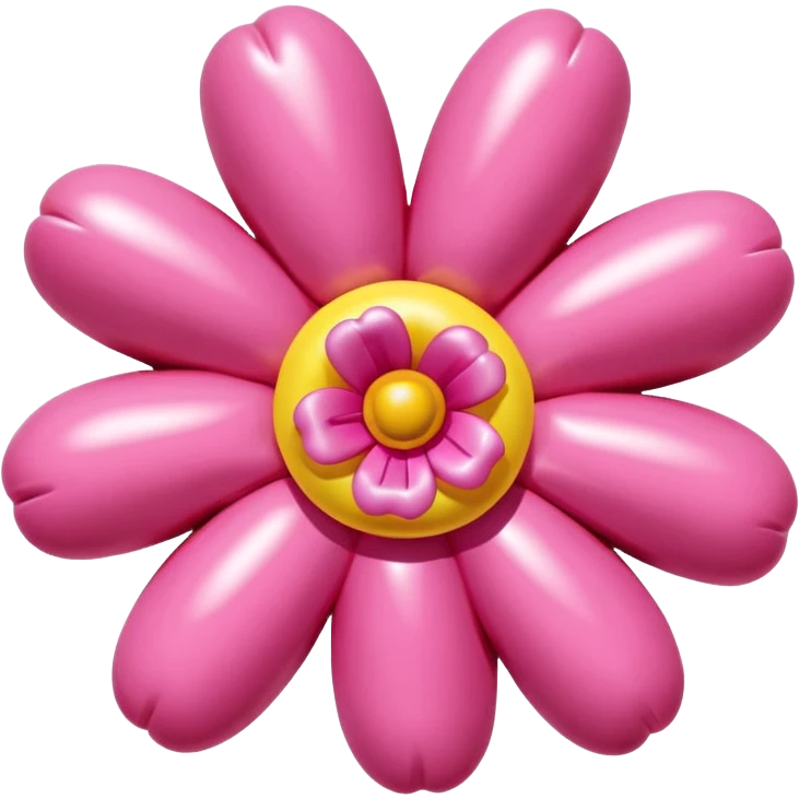   jeff koons style inflatable SPAM meat pink flower art emoji