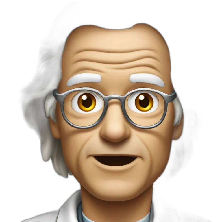 Doc brown from back to the future emoji