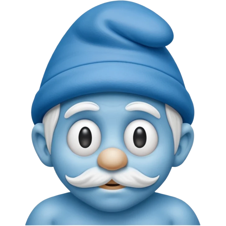 Smurf oude man emoji