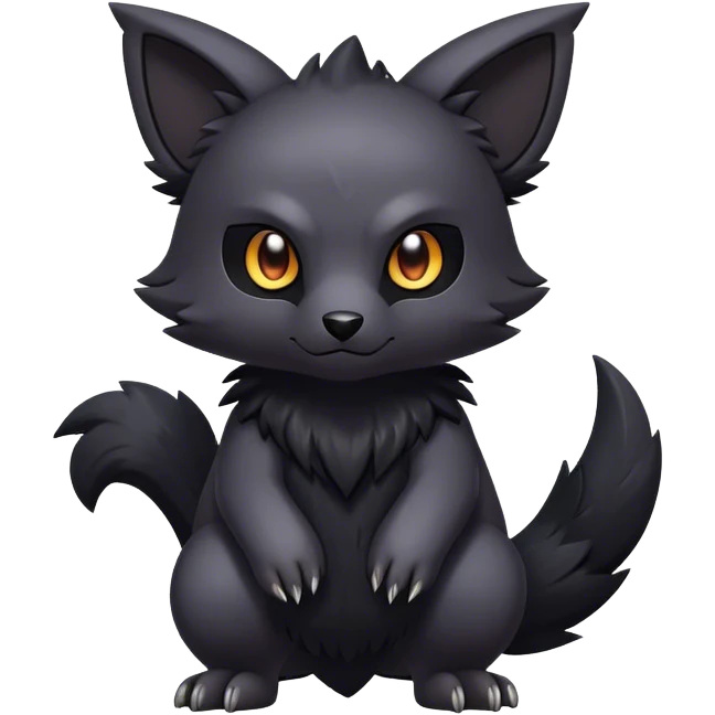 Cute cool dark animal hybrid Fakemon full body emoji