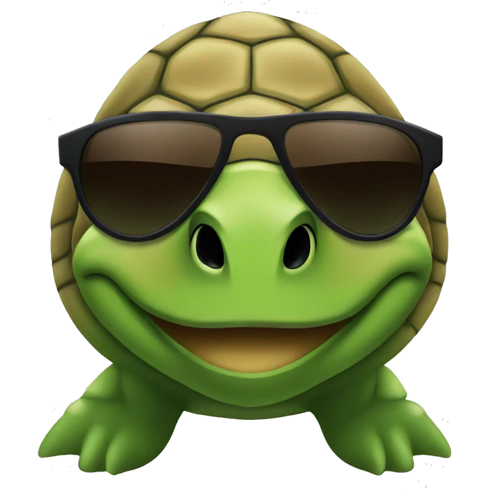 turtle with sunglasses  emoji