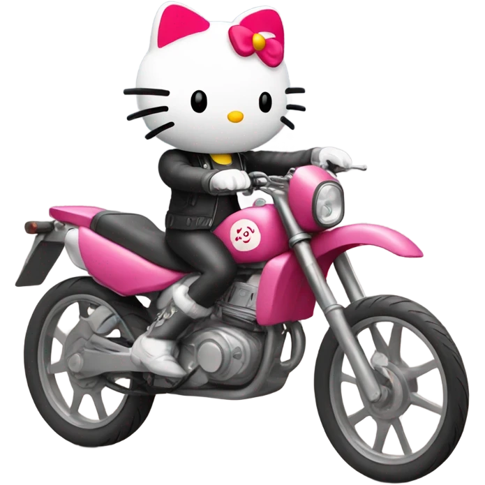 Hello kitty on a bike emoji
