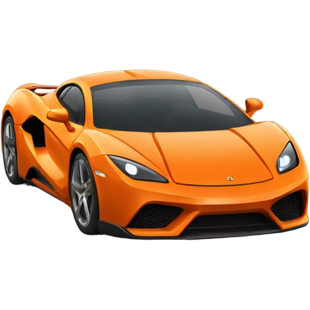 an orange supercar emoji