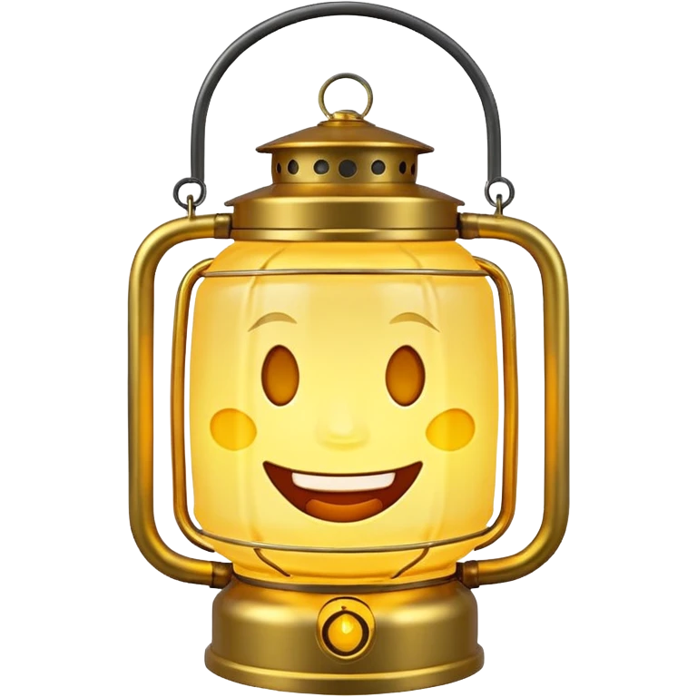 lantern emoji with laughing face emoji
