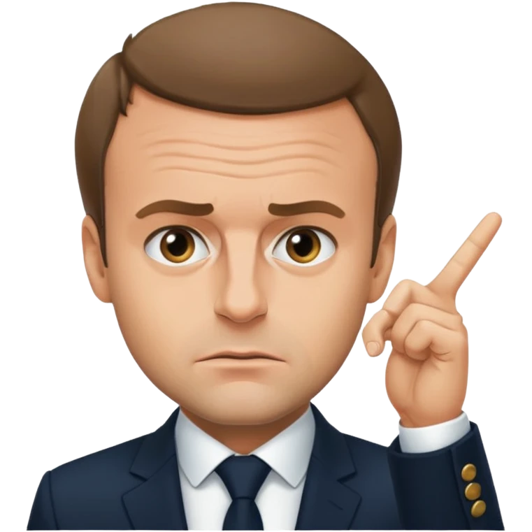 Emmanuel Macron qui fait un doigt d’honneur  emoji