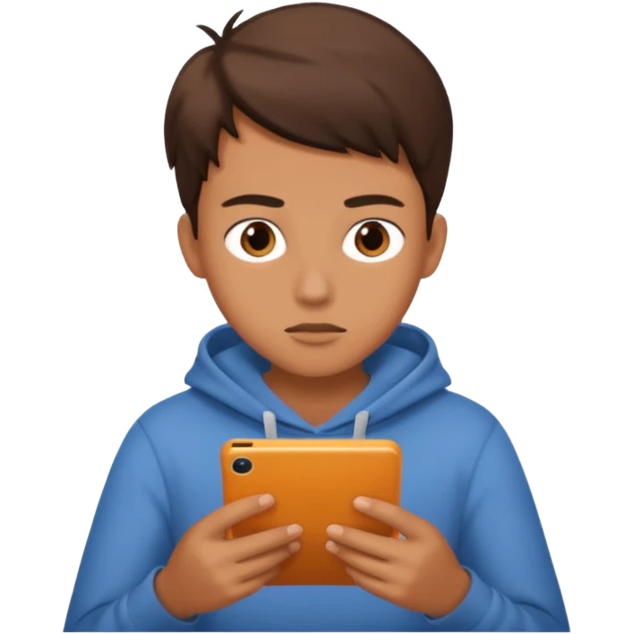 teenager reading a blog emoji