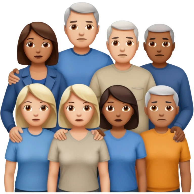 a gathering of middle aged adults as a support group emoji