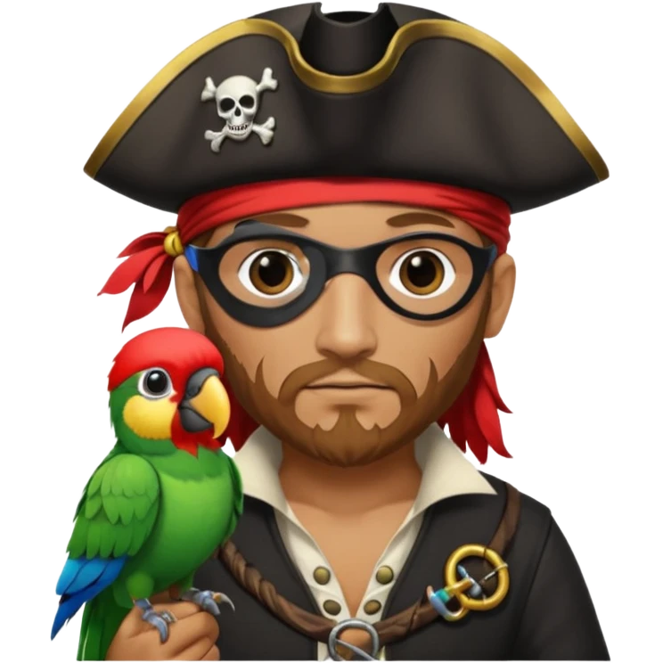 pirate and parrot emoji