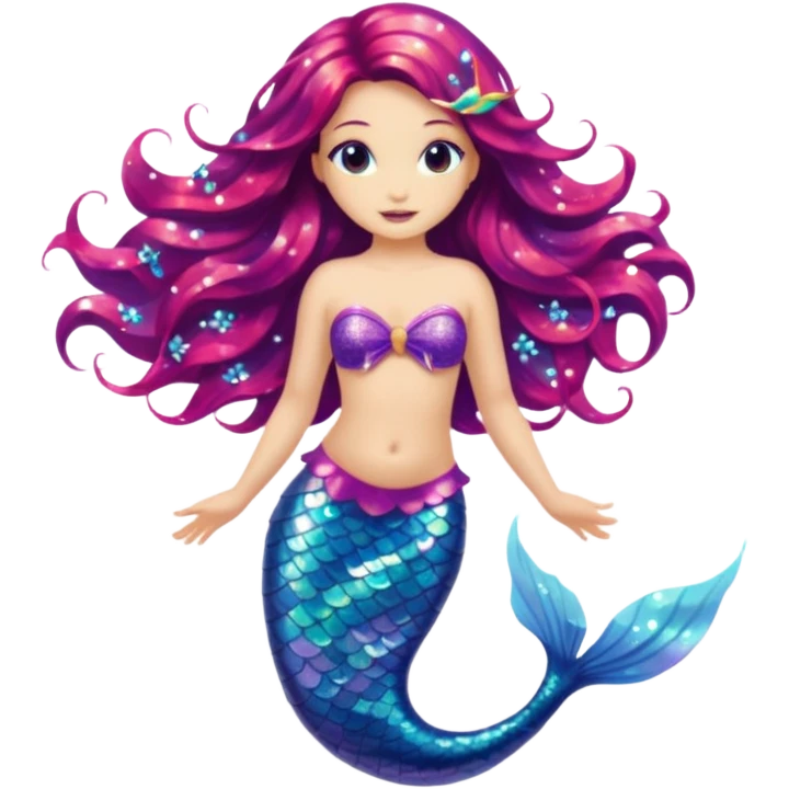 Glitter mermaid emoji
