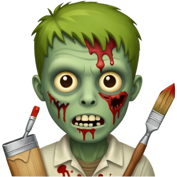 painter zombie  emoji