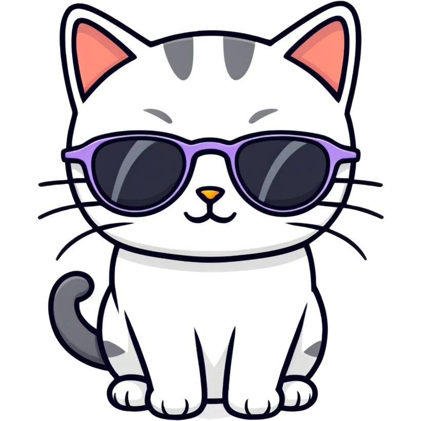Cat with sunglasses emoji