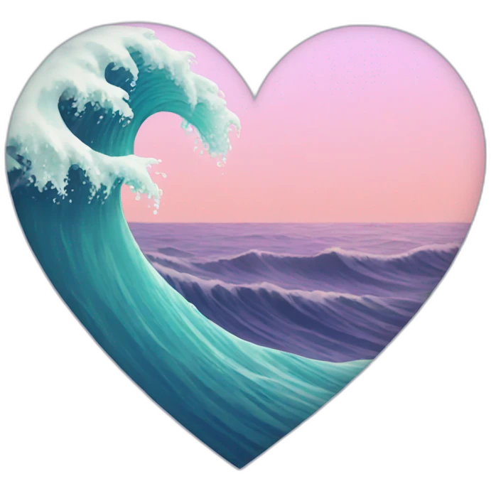 wave heart emoji