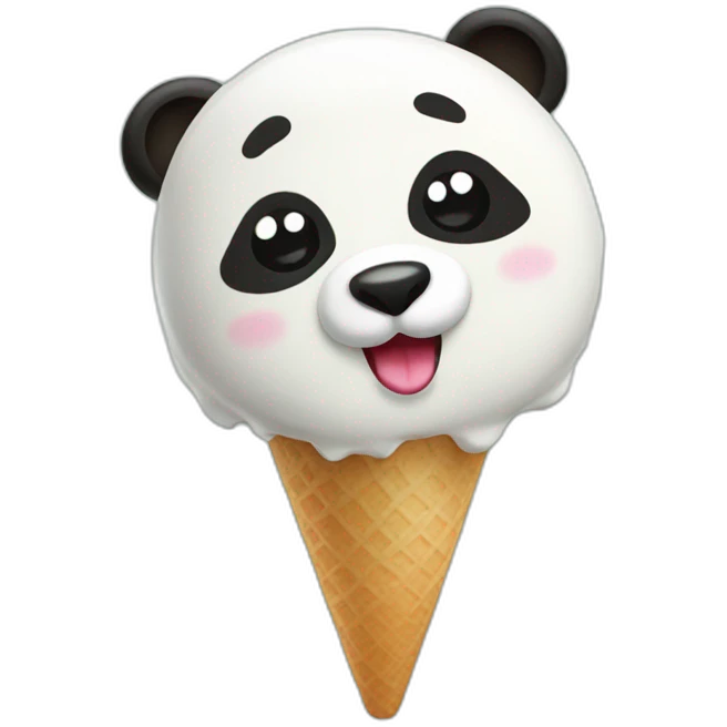 Panda icecream emoji
