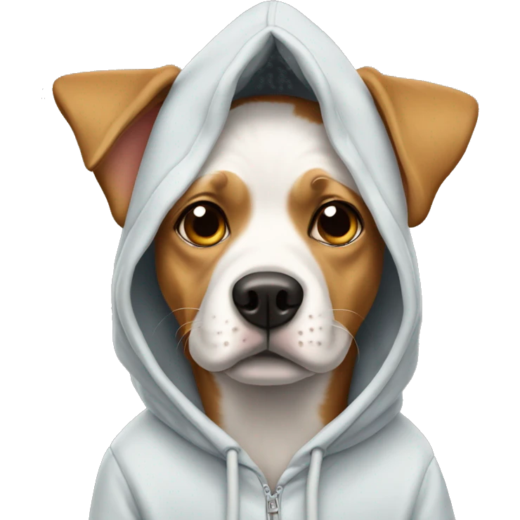 Dogwearing a hoodie emoji