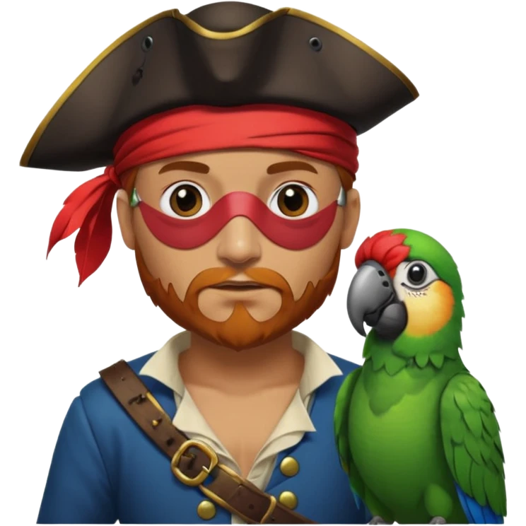 pirate and parrot emoji