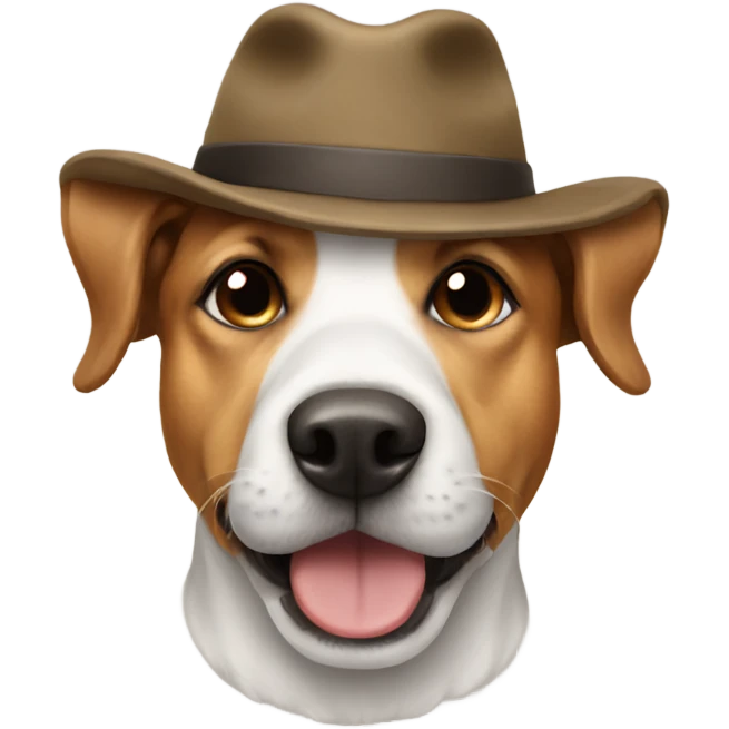 Dog wearing a hat emoji