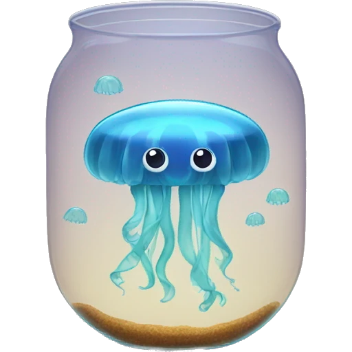 Jellyfish in a fishbowl emoji