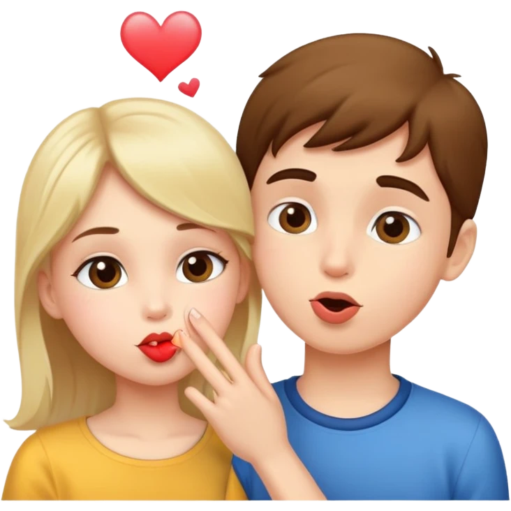 boy blows kiss to girl emoji