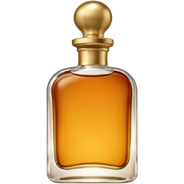 Men’s cologne with gold knob lid emoji