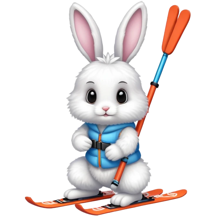 Bunny with skis emoji
