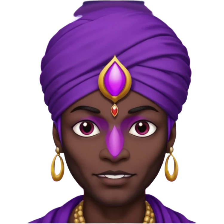 Pero solo con el planeta Saturno 🪐, un moro con turbante 👳🏾‍♂️ y la cara del diablo morada esta 😈  emoji