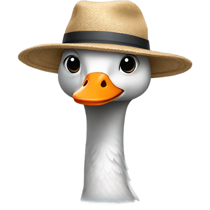 Goose wearing hat  emoji