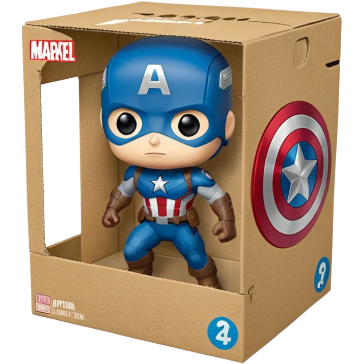funko pop box captain america emoji