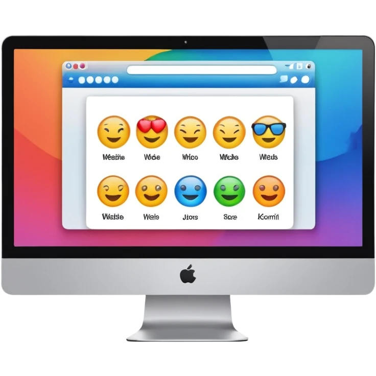 a computer screen that is showing a website emoji