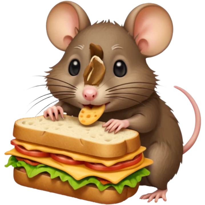 Rat eating sandwhich emoji