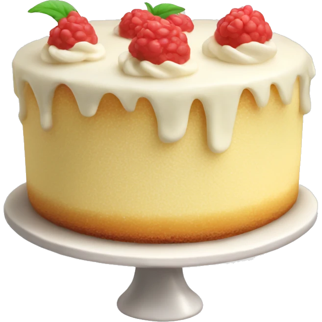 vanilla cake with vanilla topping emoji