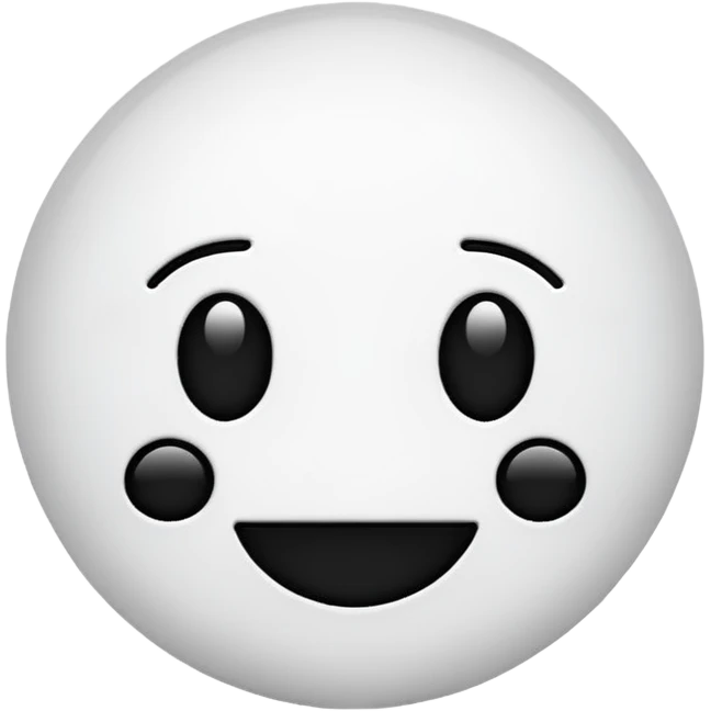 Black and white straight emoji emoji