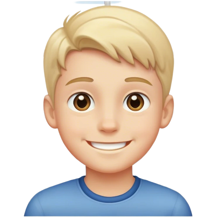smiling boy by the window emoji