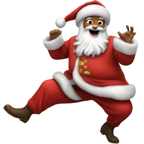 Santa Claus dancing emoji