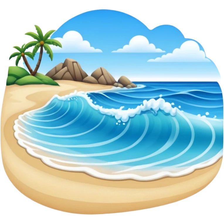 Beach, no human just clean water or something emoji