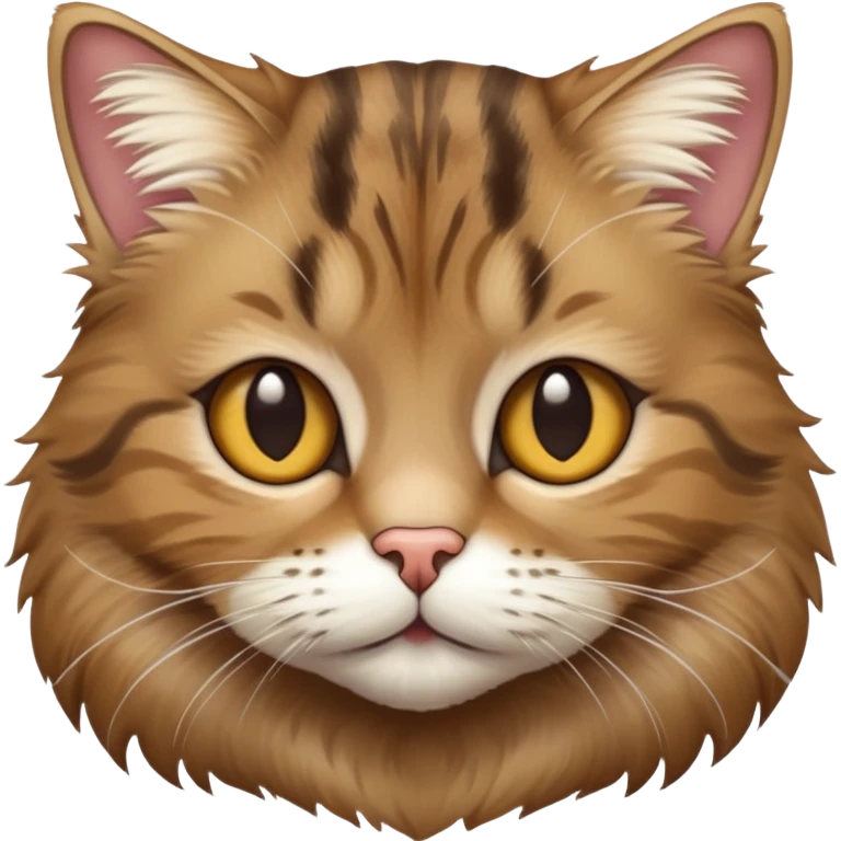 tabby cat with white nose emoji