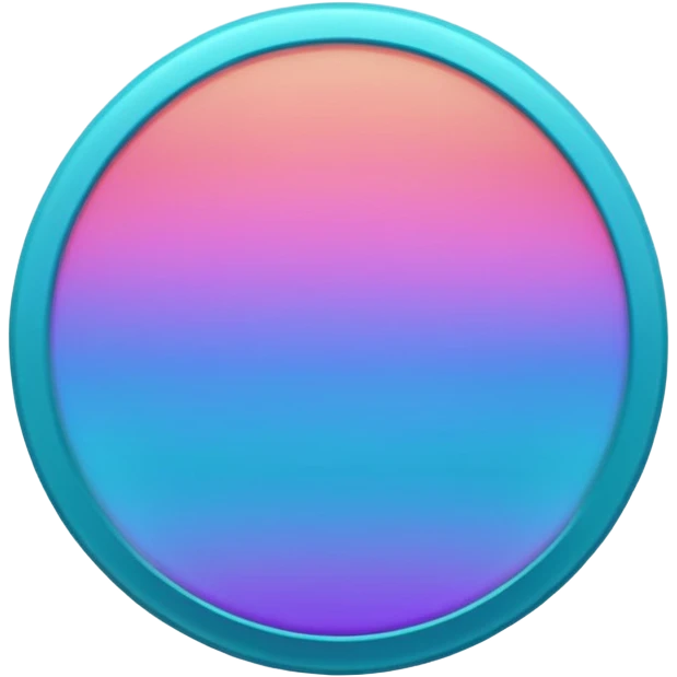 
One coin color in in gradient of turquoise, blue, pink, purple, and coral emoji