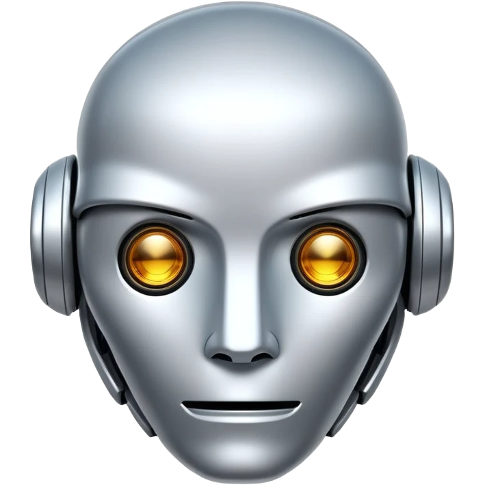 robot face representing artificial intelligence emoji