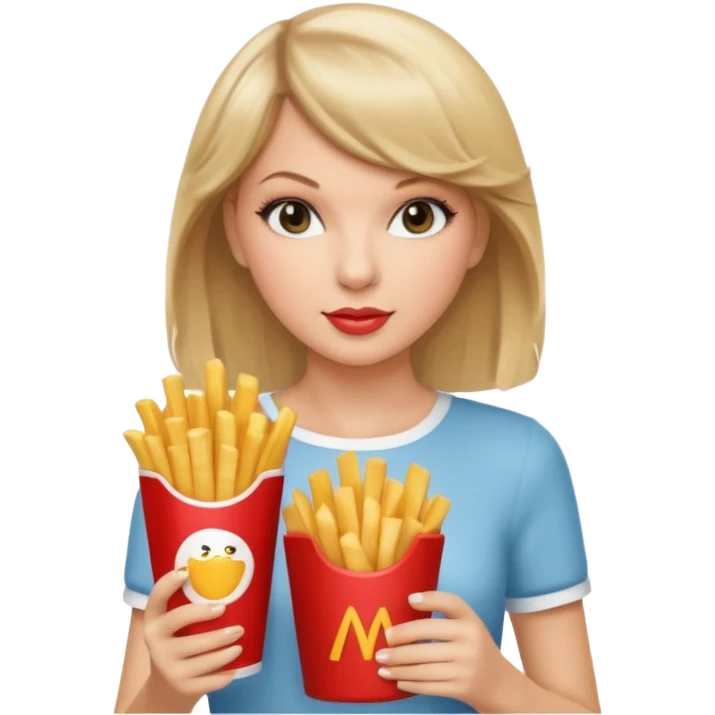 Taylor Swift holding a cup of fries





































 emoji