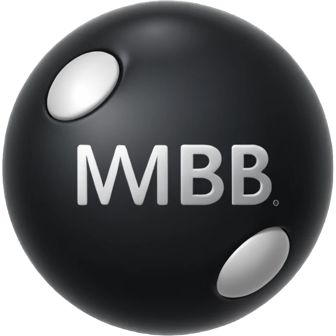 Black pull Ball with MB written on it. Nothing else no holes or anything. emoji
