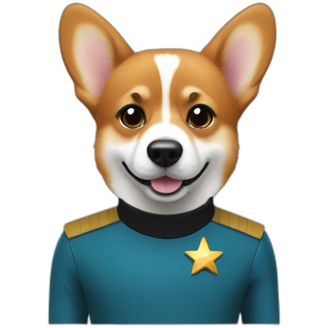 corgi in star trek uniform emoji