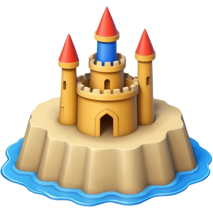 sandcastle mold emoji