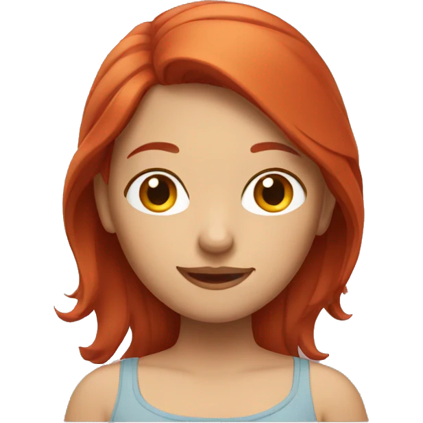 red hair girl relaxing emoji