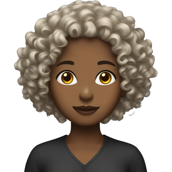Girl curly hair emoji