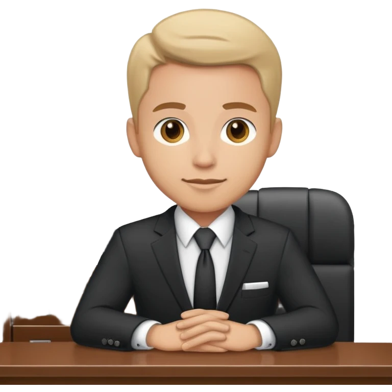 Hotel manager Guy at front desk emoji