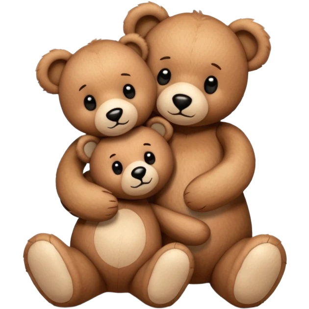 teddy bear hugging another teddy bear emoji
